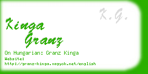 kinga granz business card